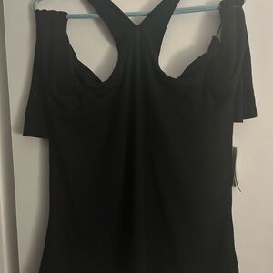 Melrose and Market Black Cross Back Top